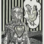 Christine Style, 'Mischievous Heart'
woodcut with hand toning, 22" x 16"