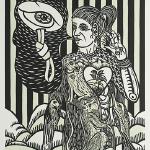 Christine Style, 'Reminiscent Heart'
woodcut with hand toning, 22" x 16"