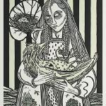 Christine Style, 'Benevolent Heart I"
woodcut with hand toning, 22" x 16"