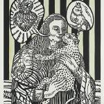 Christine Style, 'Benevolent Heart II"
woodcut with hand toning, 22" x 16"